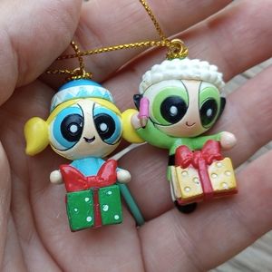Power puff girls set of 2 mini ornaments